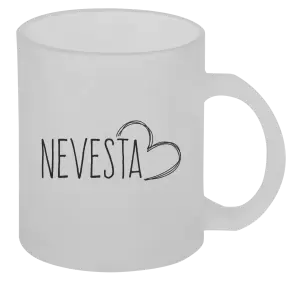 Hrnček Nevesta - kreslené - srdce