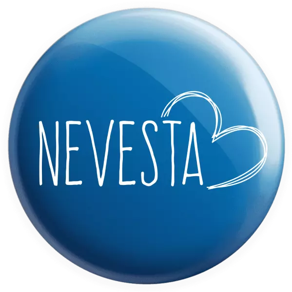 Placka Nevesta - kreslené - srdce