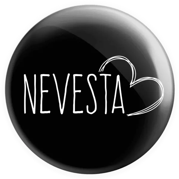 Placka Nevesta - kreslené - srdce