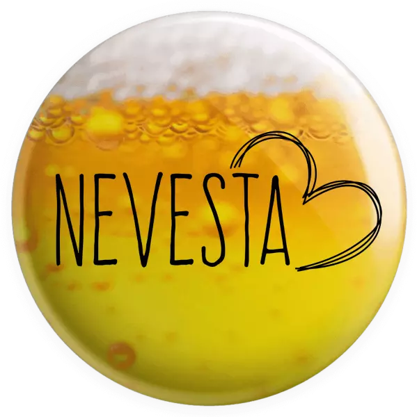 Placka Nevesta - kreslené - srdce