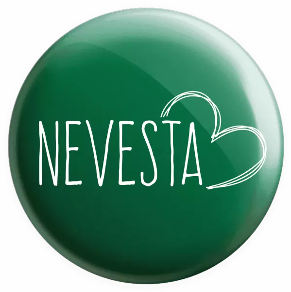 Placka Nevesta - kreslené - srdce