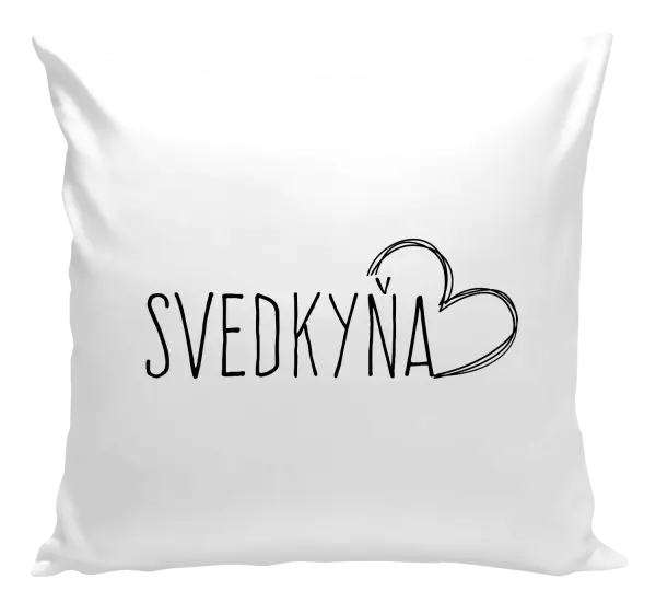 Vankúš Svedkyňa - kreslené srdce