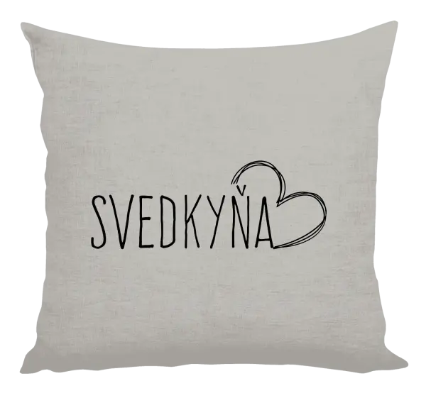 Vankúš Svedkyňa - kreslené srdce