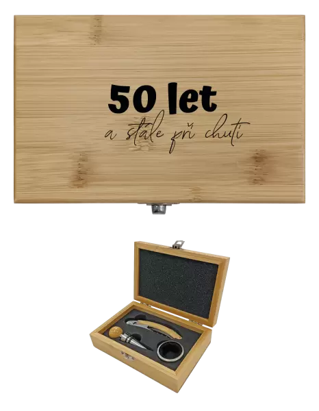 Sada k vínu dřevěná Stále při chuti - věk