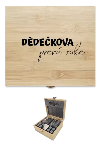 Whisky sada v krabičce Dědečkova pravá ruka