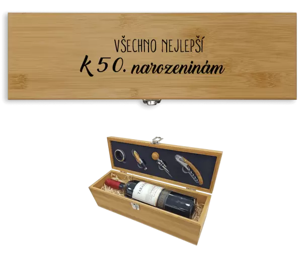 Dárková sada na víno Všechno nejlepší - k narozeninám