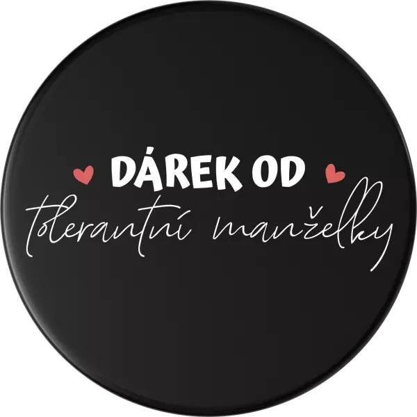 Hokejový puk Dárek od tolerantní manželky