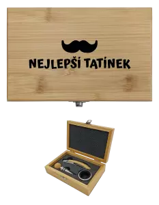 Sada k vínu dřevěná Nejlepší tatínek