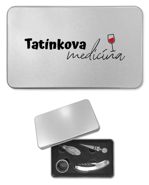 Sada k vínu plechová Tatínkova medicínka