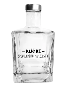 Skleněná láhev Klíč ke spokojenému manželství
