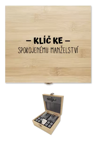 Whisky sada v krabičce Klíč ke spokojenému manželství