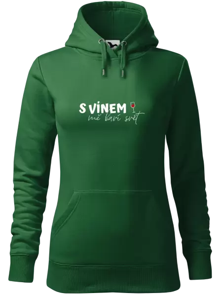 Dámská mikina S vínem mě baví svět