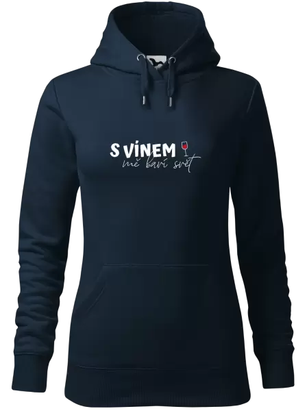 Dámská mikina S vínem mě baví svět