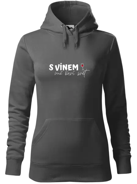 Dámská mikina S vínem mě baví svět