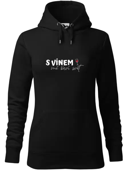 Dámská mikina S vínem mě baví svět