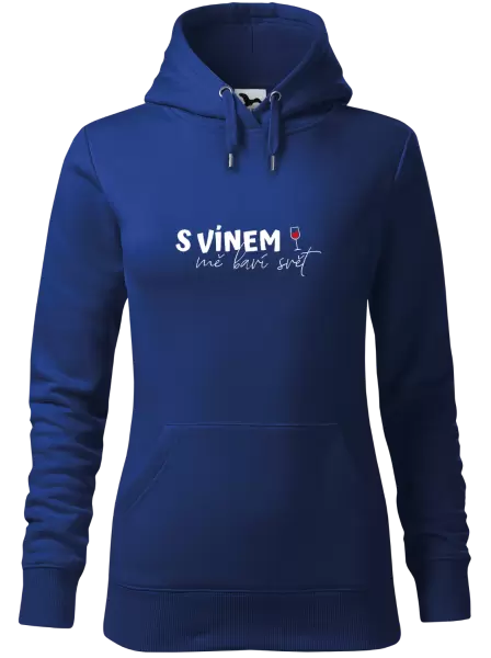 Dámská mikina S vínem mě baví svět