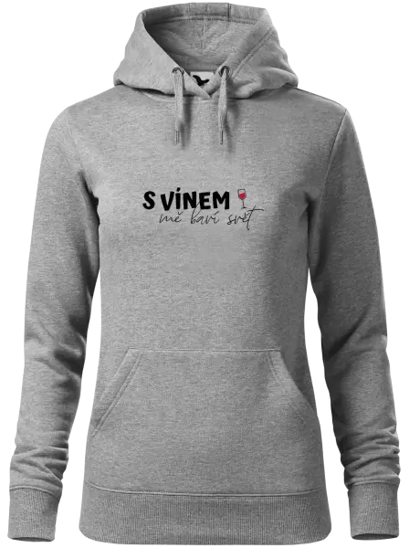 Dámská mikina S vínem mě baví svět