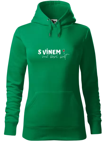 Dámská mikina S vínem mě baví svět