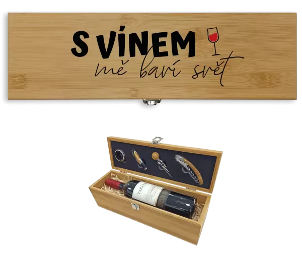 Dárková sada na víno S vínem mě baví svět