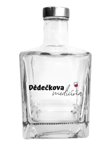 Skleněná láhev Dědečkova medicína