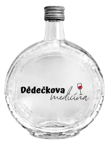 Skleněná láhev Dědečkova medicína