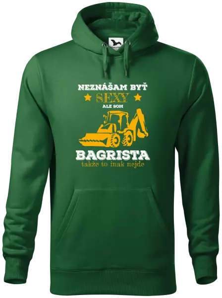 Pánska mikina Neznášám býť sexy, ale som bagrista