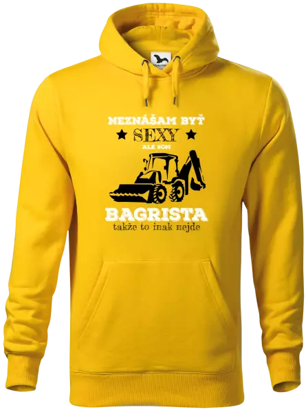 Pánska mikina Neznášám býť sexy, ale som bagrista