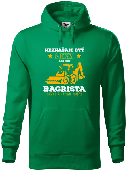 Pánska mikina Neznášám býť sexy, ale som bagrista