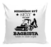 Vankúš Neznášám býť sexy, ale som bagrista