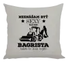 Vankúš Neznášám býť sexy, ale som bagrista