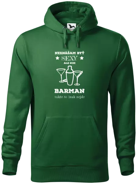 Pánska mikina Neznášám byť sexy, ale som barman