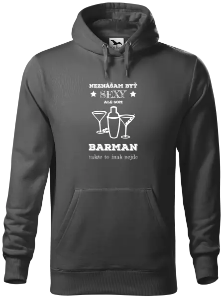 Pánska mikina Neznášám byť sexy, ale som barman