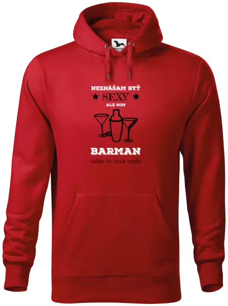 Pánska mikina Neznášám byť sexy, ale som barman