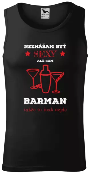 Pánske tielko Neznášám byť sexy, ale som barman