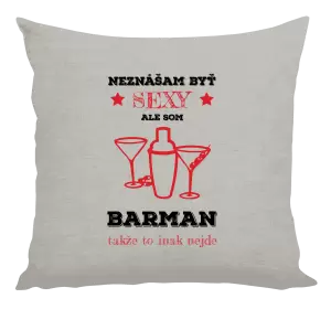 Vankúš Neznášám byť sexy, ale som barman