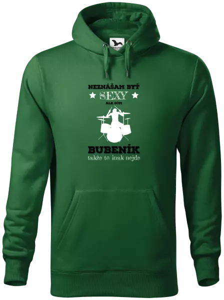 Pánska mikina Neznášám byť sexy, ale som bubeník