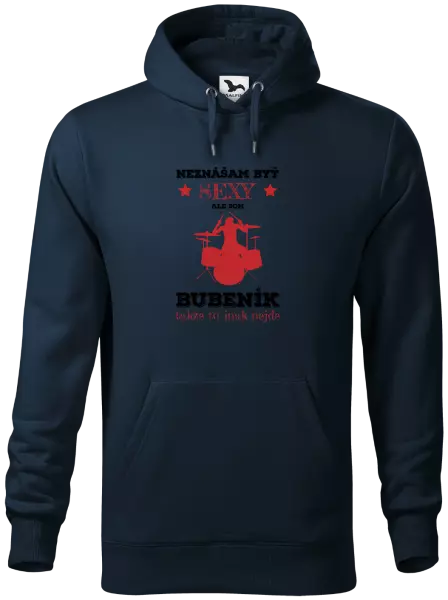 Pánska mikina Neznášám byť sexy, ale som bubeník