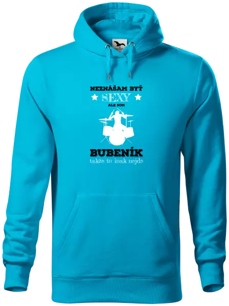Pánska mikina Neznášám byť sexy, ale som bubeník