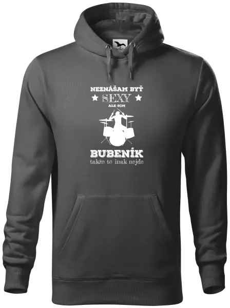 Pánska mikina Neznášám byť sexy, ale som bubeník