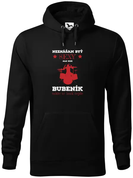Pánska mikina Neznášám byť sexy, ale som bubeník