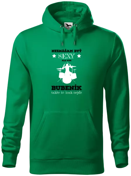 Pánska mikina Neznášám byť sexy, ale som bubeník