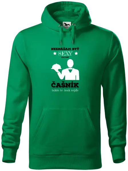 Pánska mikina Neznášám byť sexy, ale som čašník