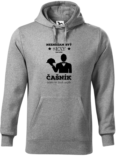 Pánska mikina Neznášám byť sexy, ale som čašník