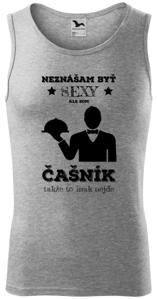 Pánske tielko Neznášám byť sexy, ale som čašník