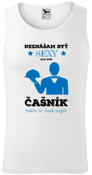 Pánske tielko Neznášám byť sexy, ale som čašník