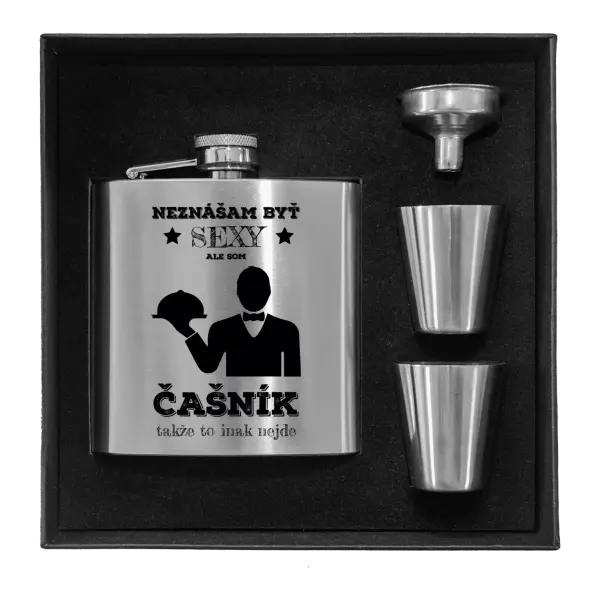 Ploskačka v krabičke Neznášám byť sexy, ale som čašník