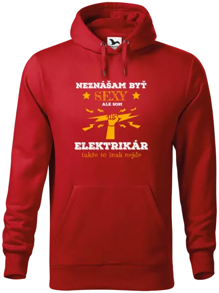 Pánska mikina Neznášám byť sexy, ale som elektrikár