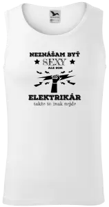 Pánske tielko Neznášám byť sexy, ale som elektrikár