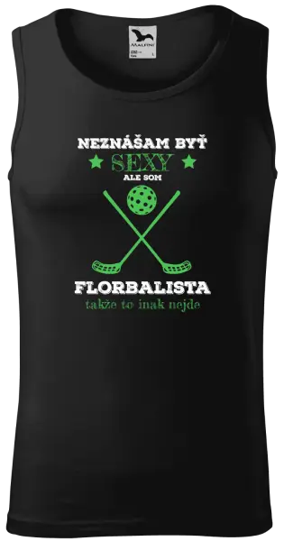 Pánske tielko Neznášám byť sexy, ale som florbalista
