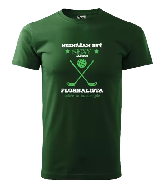 Pánske tričko Neznášám byť sexy, ale som florbalista